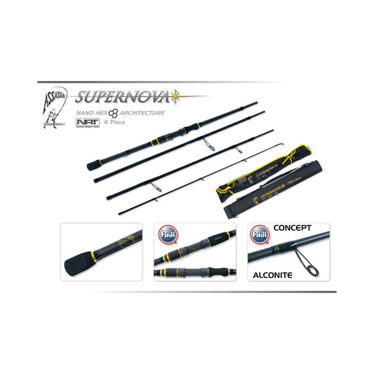 ASSASSIN SUPERNOVA 4PC TRAVEL SERIES RODS