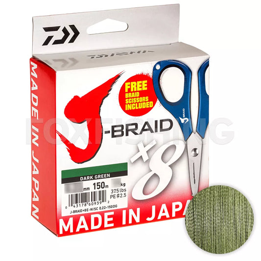 DAIWA J-BRAID GRAND X8 + FREE BRAID SCISSORS