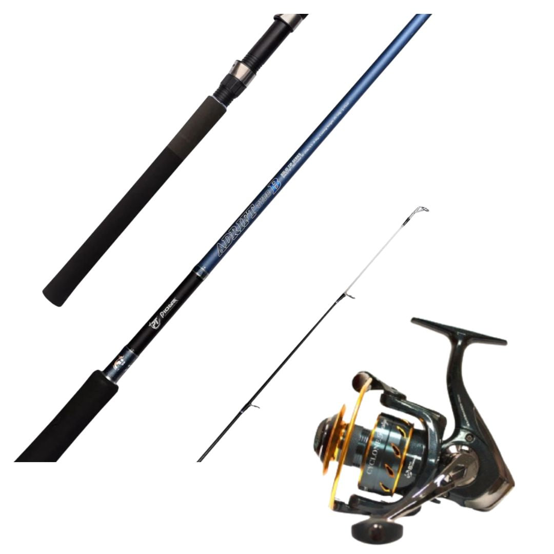 cyclone fishing pole PIONEER ADRIFT/CYCLONE PRESTIGE XE COMBO – Mias Angling & Scuba
