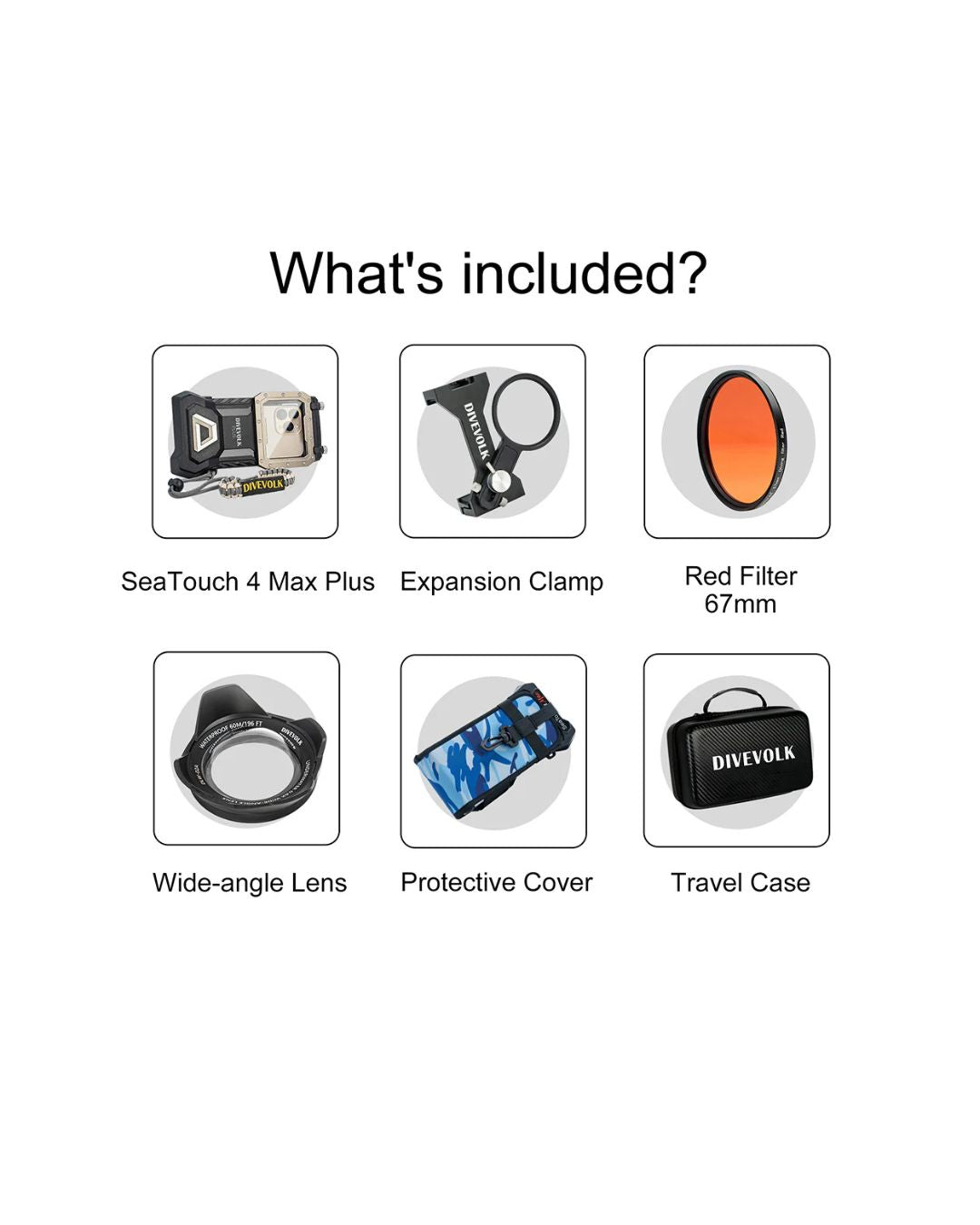 DIVEVOLK SEATOUCH 4 MAX PLUS UNDERWATER HOUSING OCEAN KIT