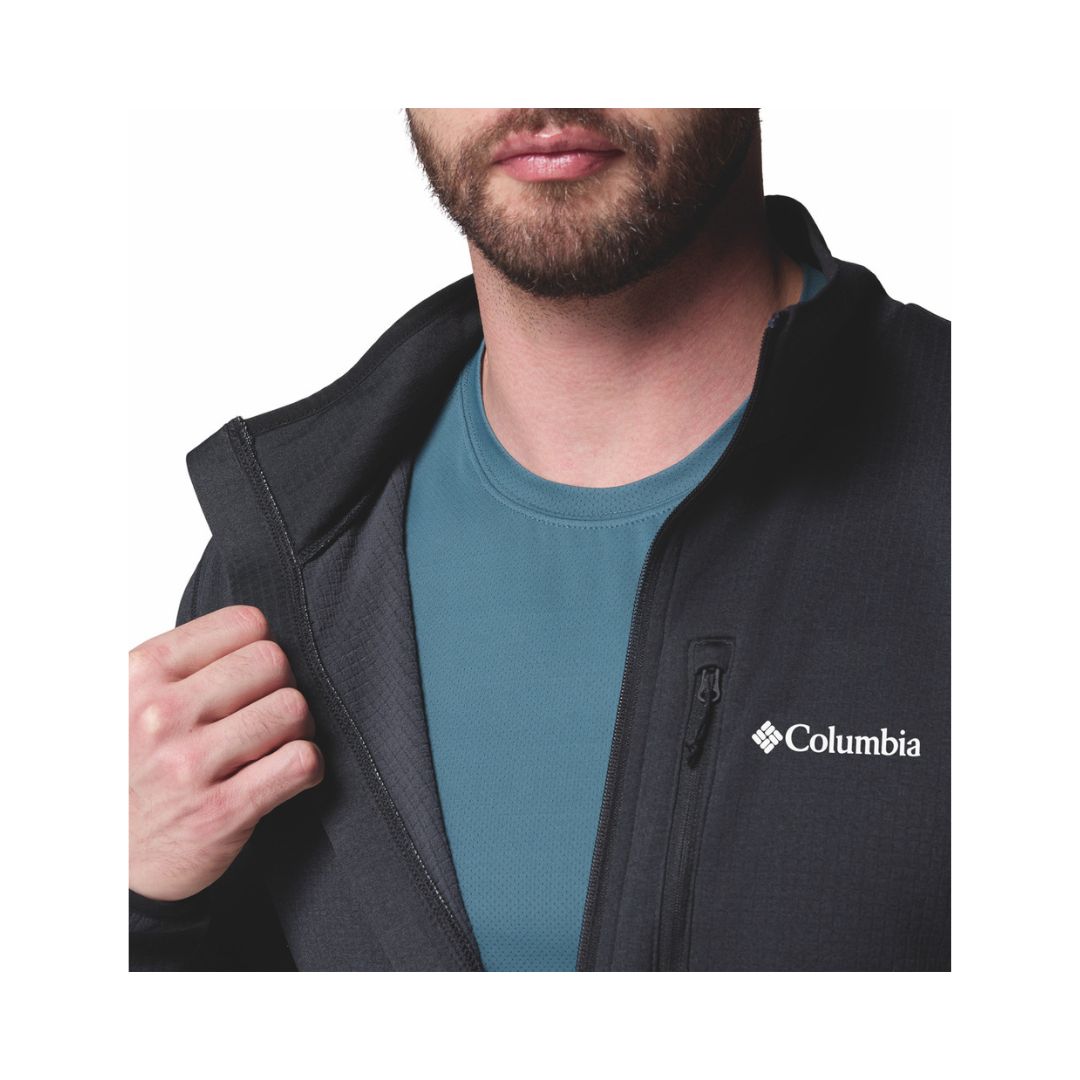 COLUMBIA MEN'S ESSENTIAL HIKE GRID FLEECE FULL ZIP JACKET