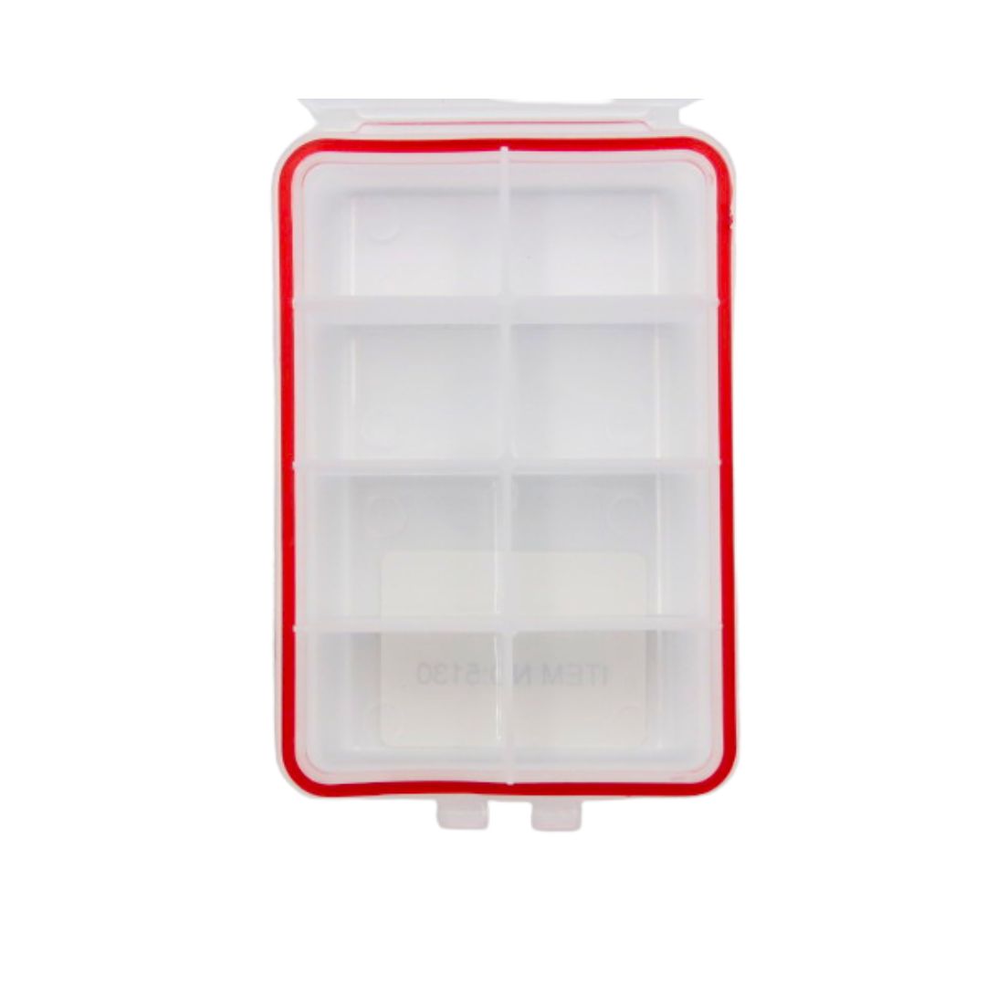 PREDATOR CLEAR/RED 1 TRAY - 8 COMPARTMENT TACKLE BOX