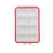 PREDATOR CLEAR/RED 1 TRAY - 8 COMPARTMENT TACKLE BOX
