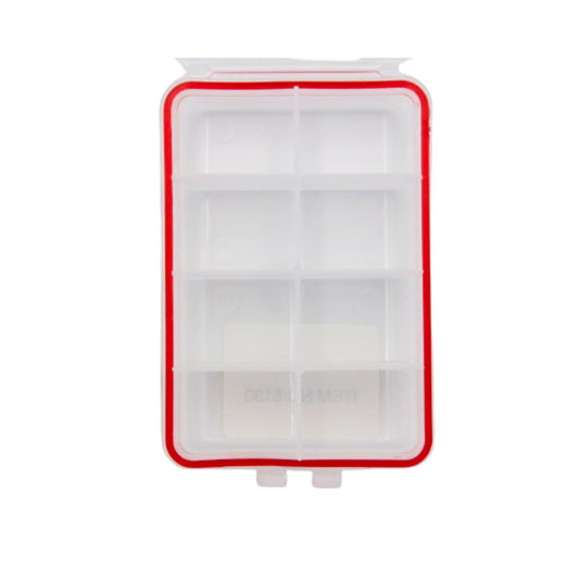 PREDATOR CLEAR/RED 1 TRAY - 8 COMPARTMENT TACKLE BOX