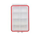 PREDATOR CLEAR/RED 1 TRAY - 8 COMPARTMENT TACKLE BOX