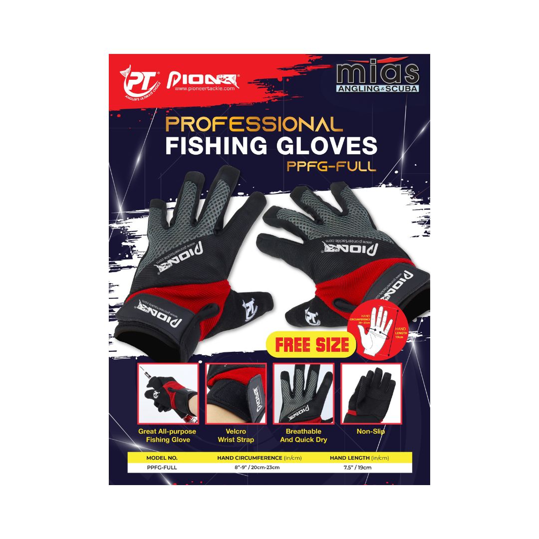 PIONEER PROFESSIONAL FULL PPFG FISHING GLOVES