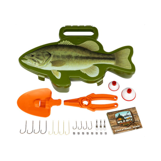 FLAMBEAU WILD BITE 25PC ADVENTURE FISHING KIT - BASS