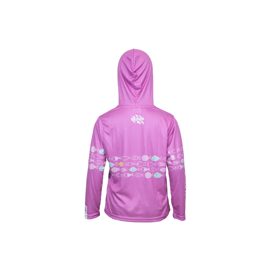 OKUMA KIDS FISH HOODIE - PINK