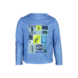 SENSATION KIDS LONG SLEEVE BLUE STAMPS T-SHIRT