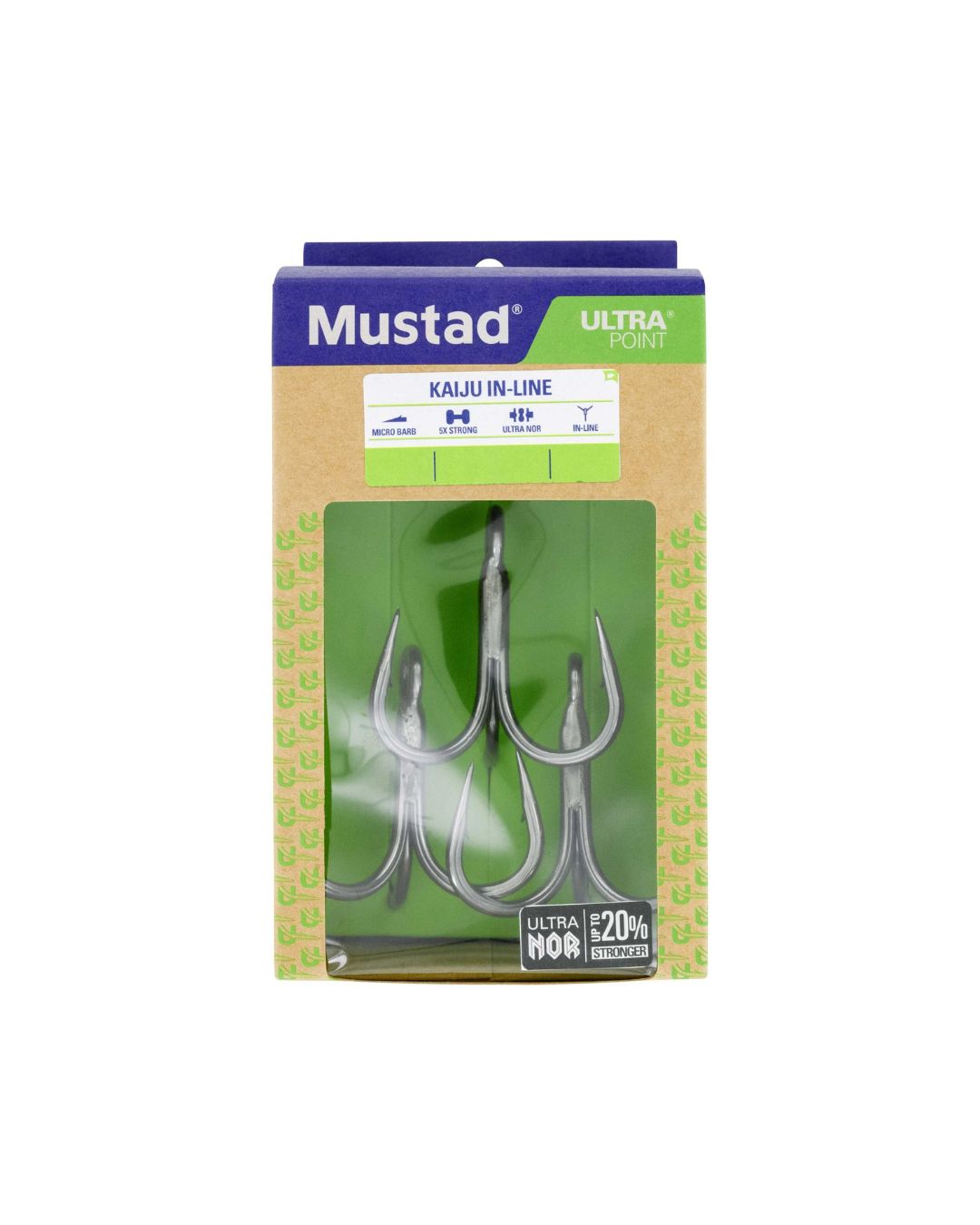 MUSTAD KAIJU IN-LINE ULTRA-NOR TREBLE HOOKS
