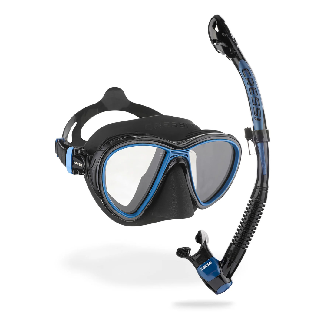 Cressi Quantinum Dry Snorkel Set