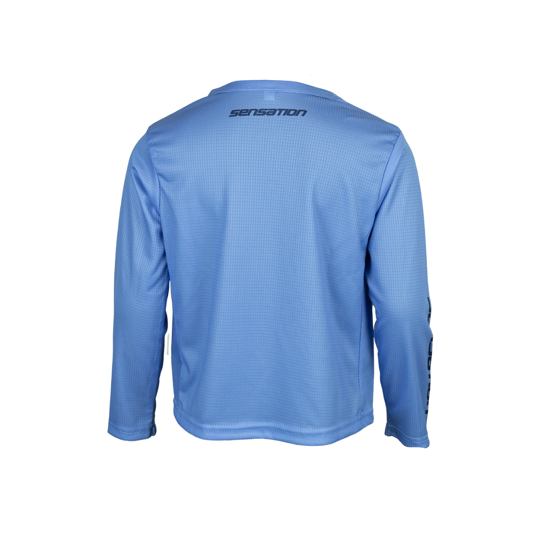 SENSATION KIDS LONG SLEEVE BLUE STAMPS T-SHIRT