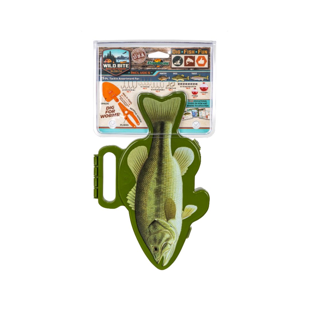 FLAMBEAU WILD BITE 25PC ADVENTURE FISHING KIT - BASS