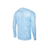 PELAGIC FREESPOOL HOODED FISHING SHIRT - BRUSH CAMO LIGHT BLUE