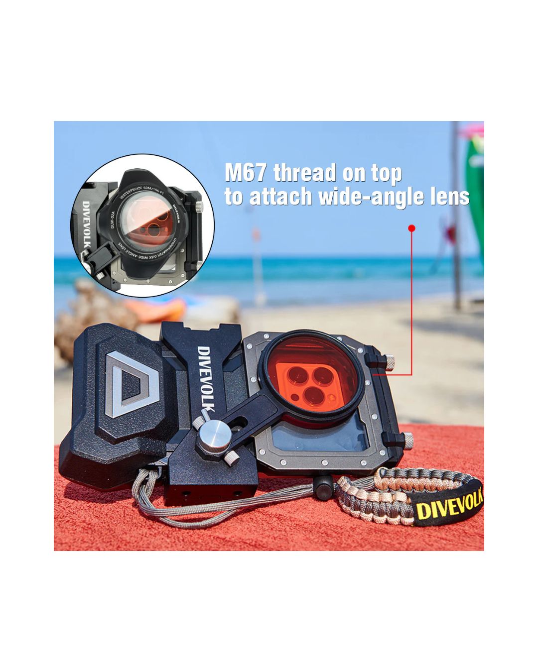 DIVEVOLK SEATOUCH 4 MAX PLUS UNDERWATER HOUSING OCEAN KIT