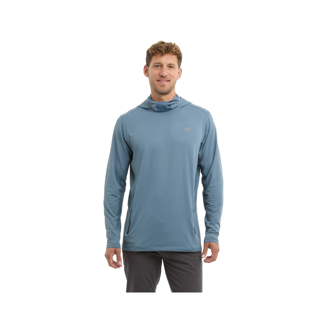 PELAGIC EXO HOODED FISHING SHIRT - SOLID PETROL