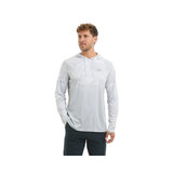 PALEGIC VAPORTEK HOODED FISHING SHIRT - BRUSH CAMO (FADE) LIGHT GREY