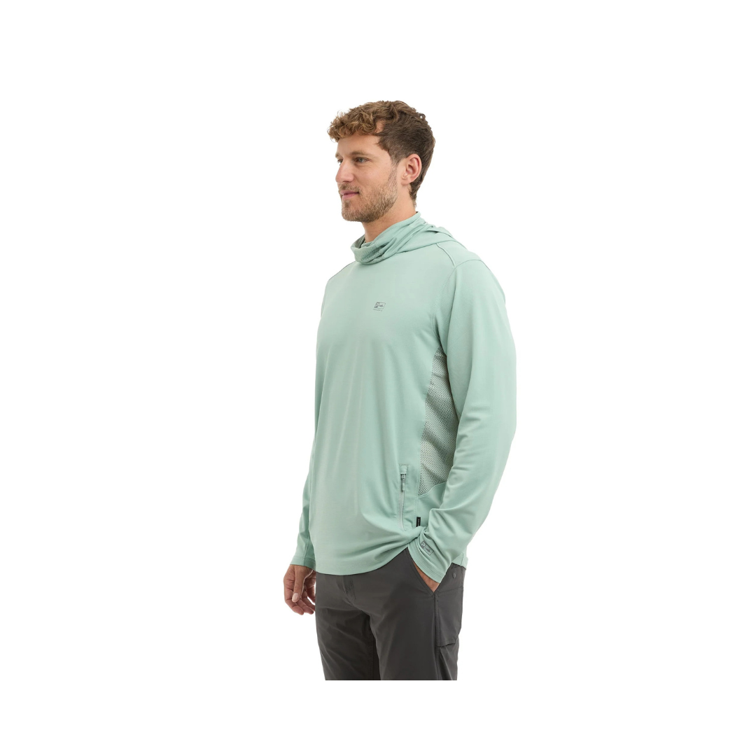 PELAGIC EXO TECH HOODED SHIRT - SOLID SAGE