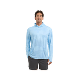 PELAGIC FREESPOOL HOODED FISHING SHIRT - BRUSH CAMO LIGHT BLUE