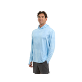 PELAGIC FREESPOOL HOODED FISHING SHIRT - BRUSH CAMO LIGHT BLUE