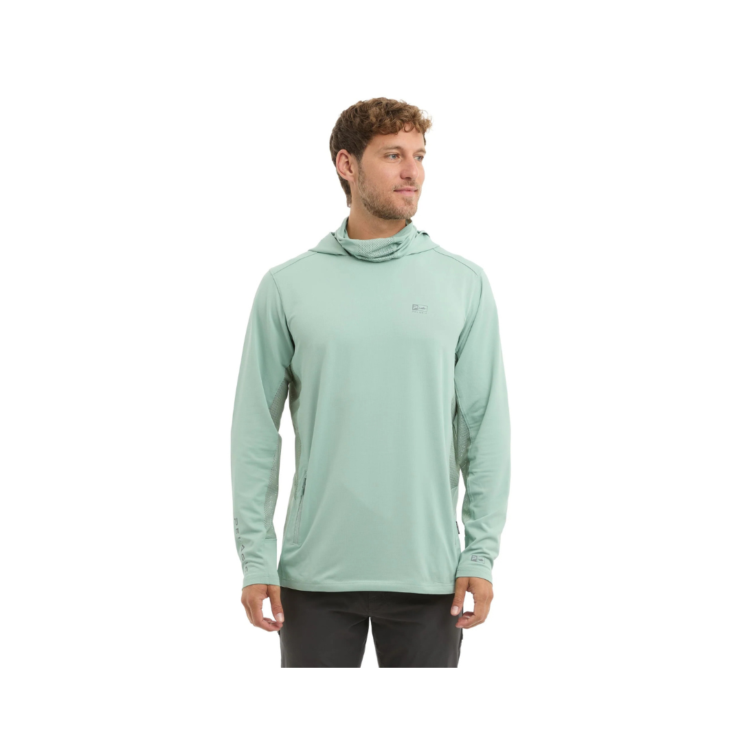 PELAGIC EXO TECH HOODED SHIRT - SOLID SAGE