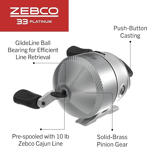 Zebco 33 Platinum Spincast Fishing Reel