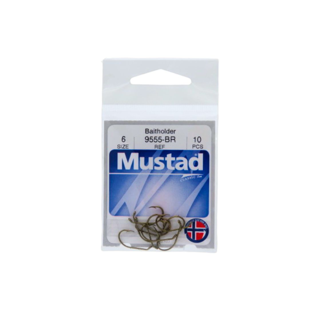 MUSTAD BEAK BAITHOLDER CARP HOOKS (10PCS) 9555BR