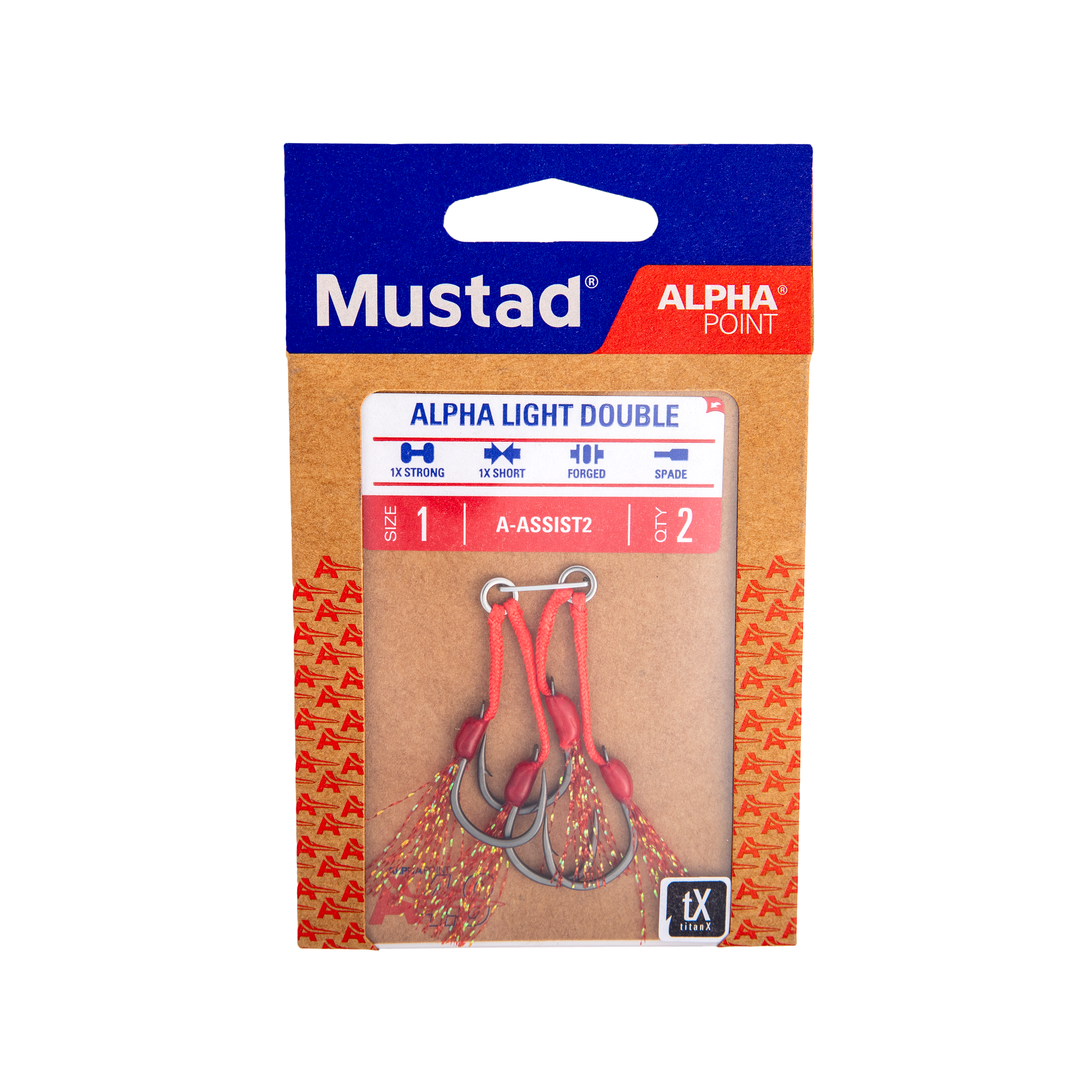 MUSTAD ALPHA LIGHT DOUBLE A-ASSIST 2 HOOK