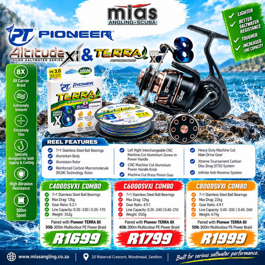 PIONEER ALTITUDE SOVEREIGN XI REEL + BRAID COMBO