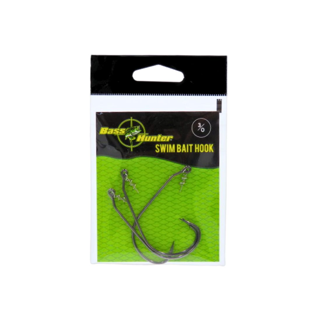 BASS HUNTER SWIM BAIT HOOKS 3PCS