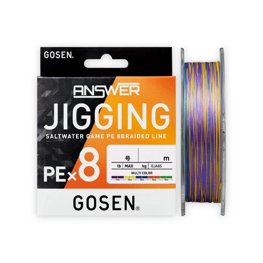 GOSEN ANSWER JIGGING PE 8X BRAID MULTI COLOUR