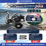 PIONEER GRANDEUR INSHORE SERIES SPINNING REEL + BRAID COMBO