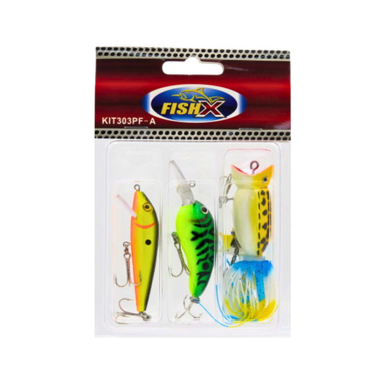 FISH X 3PC BASS LURE KIT