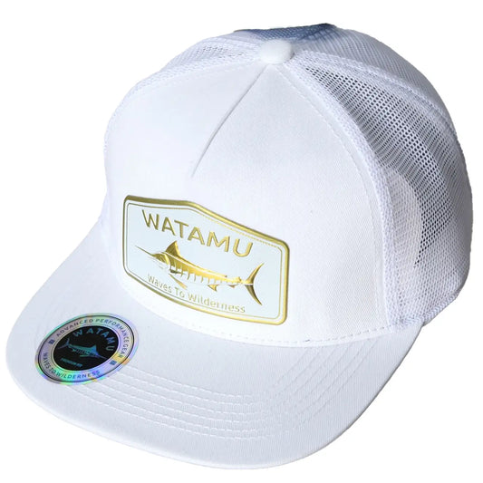 WATAMU METALLIC MARLIN CAP WHITE