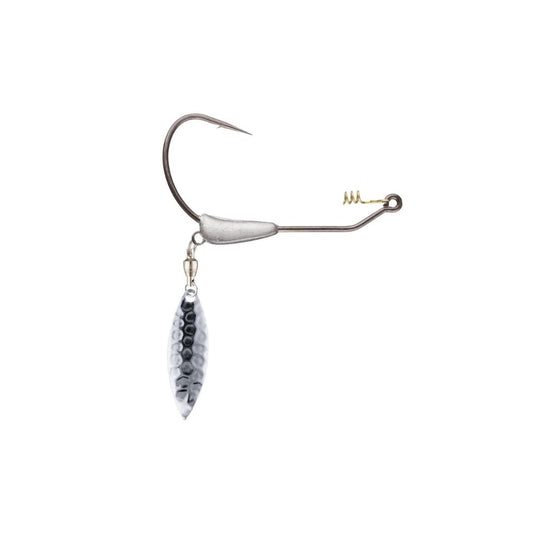 ZAPPU BLADING PILE DRIVER WEEDLESS UNDERSPIN SILVER (2 PACK)