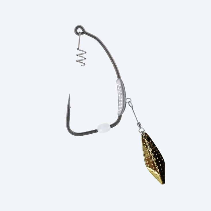 BKK TITANDIVER SWIMBLADE  SWIMBAIT HOOKS 2PC - GOLD BLADE