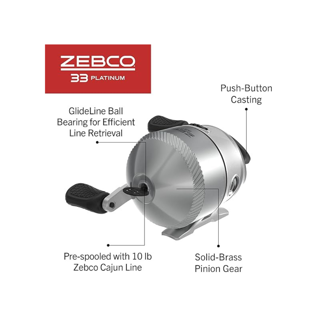 ZEBCO 33 PLATINUM SPINCAST REEL – Mias Angling & Scuba
