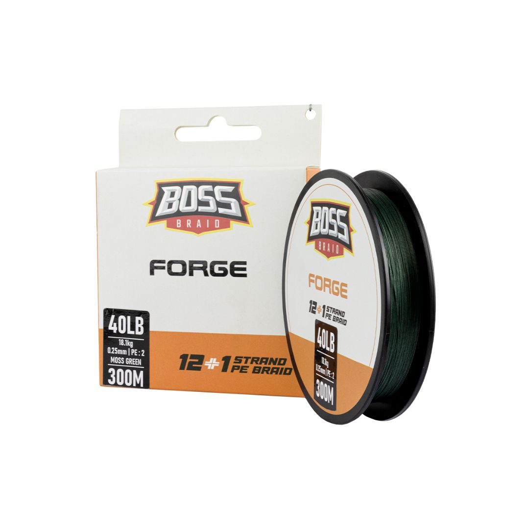 BOSS FORGE BRAID 12X+1 300M DARK GREEN
