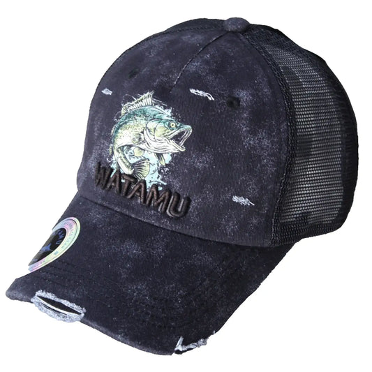 WATAMU BASS TRUCKERS CAP BLACK