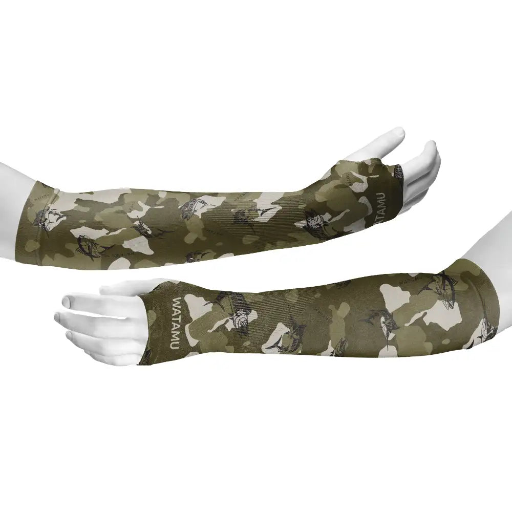 WATAMU TOFU OLIVE CAMO ARM SLEEVES